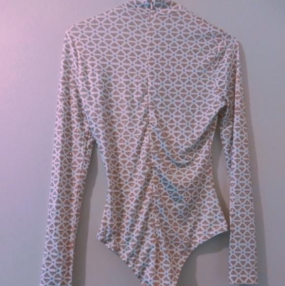 Whiskey Darling Mock Neck Jeweled Bodysuit - Picture 7 of 8